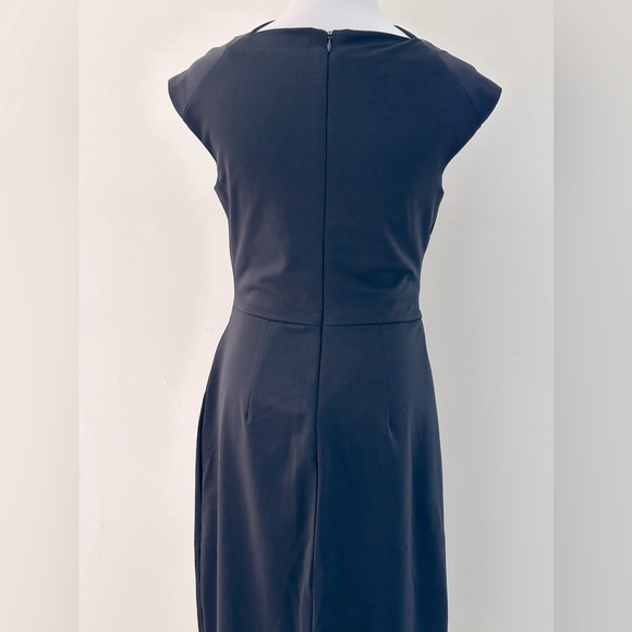 IVY & BLU - MAGGY BOUTIQUE || Navy Blue Drape Neck Dress. Sz. 4 - Picture 7 of 11